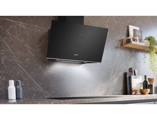 SIEMENS - Hotte decorative murale LC91KLT60, IQ700, 1007 m3/h, Finition verre