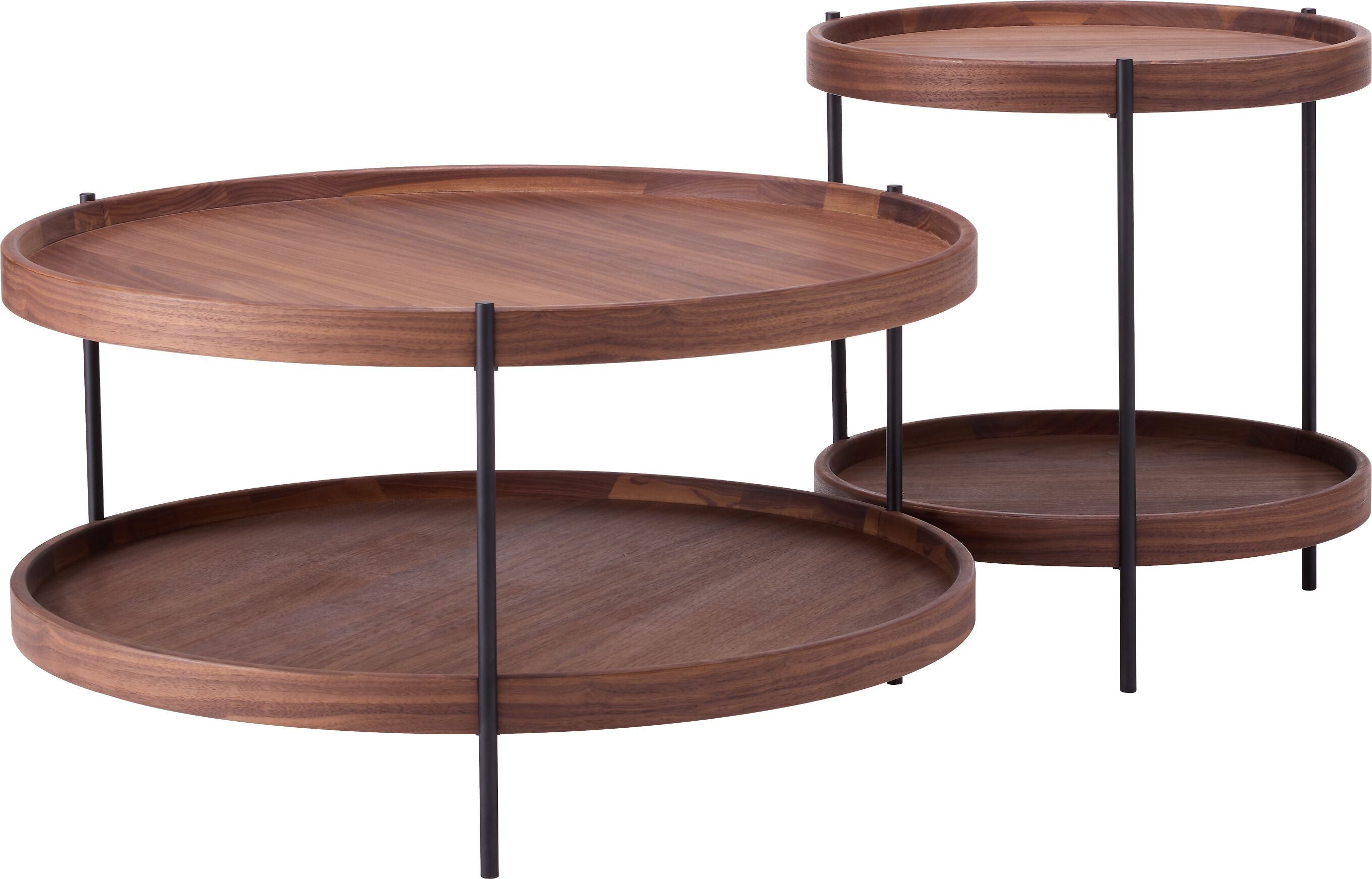 MALA Salontisch - Nussbaum / B: 69.0 cm x T: 69.0 cm x H: 38.0 cm