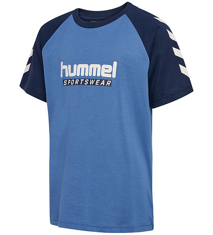 Hummel T-Shirt - hmlJr Logo - Niederländisch Blue