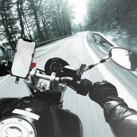 Support de smartphone pour vélo, droit, noir/rouge