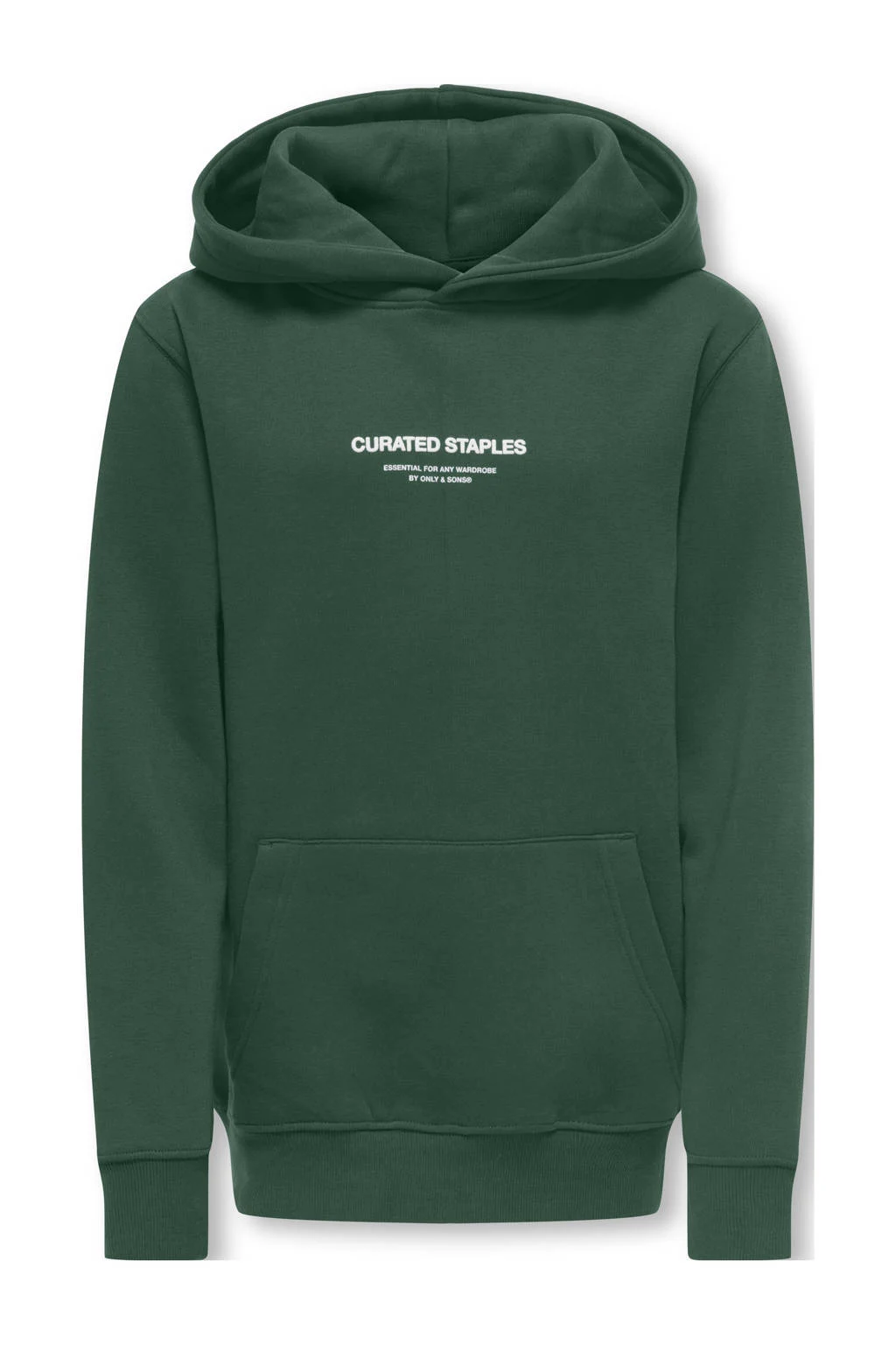 ONLY & SONS JUNIOR hoodie donkergroen