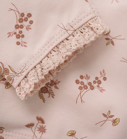 En Fant Leggings - AOP - Peach Peitsche m. Blumen