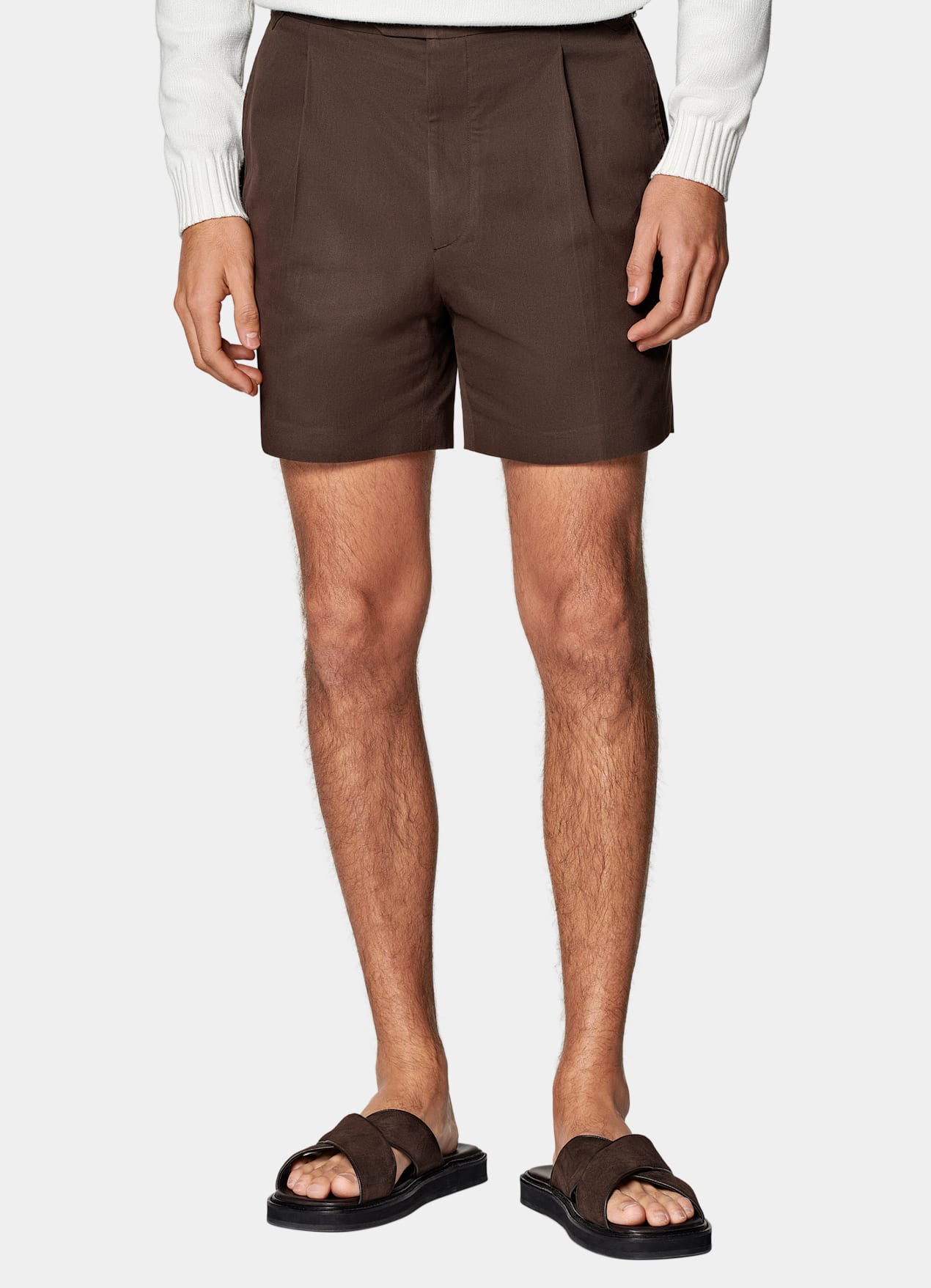 Short Straight Leg marron moyen