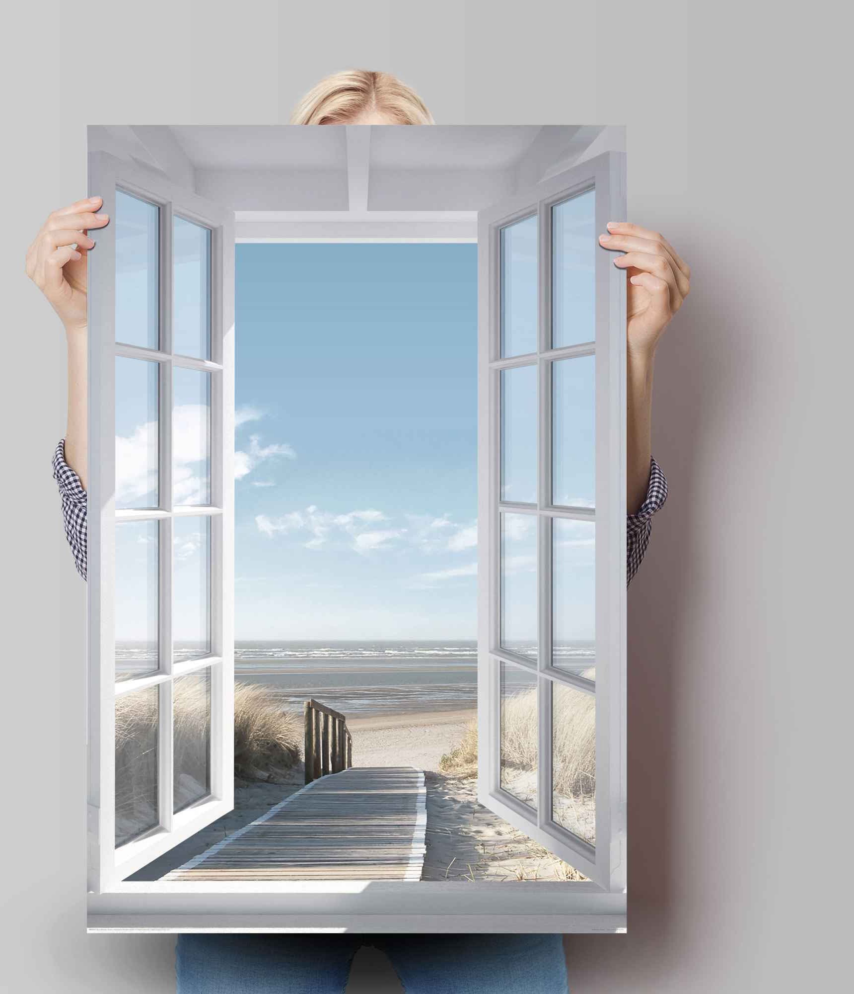 Reinders! Poster »Poster Fensterblick Nordsee« Meer 1 Stk. tlg.