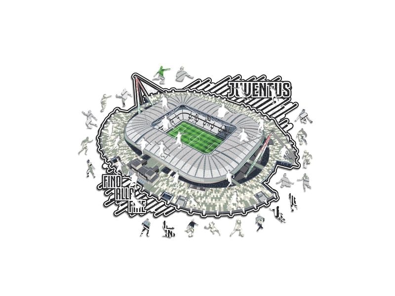 Iconic Puzzle Juventus Fc – Allianz Stadium Offiziell lizenziertes Holzpuzzle, Grösse M