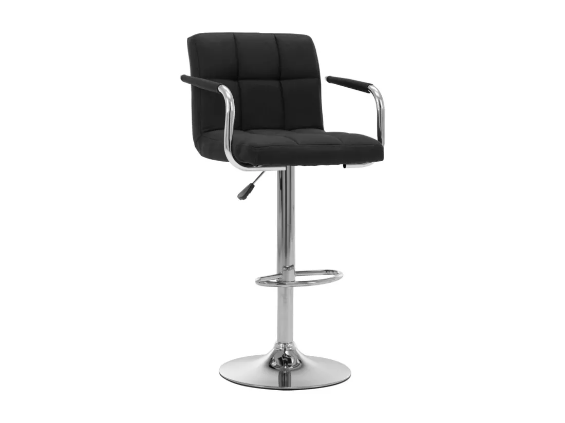 Chaises de bar lot de 2 noir tissu