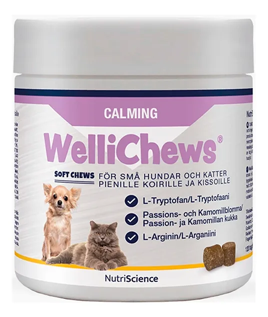 Swedencare Wellichews Calm tyggetabeletter til hund og kat, S - 120 stk.