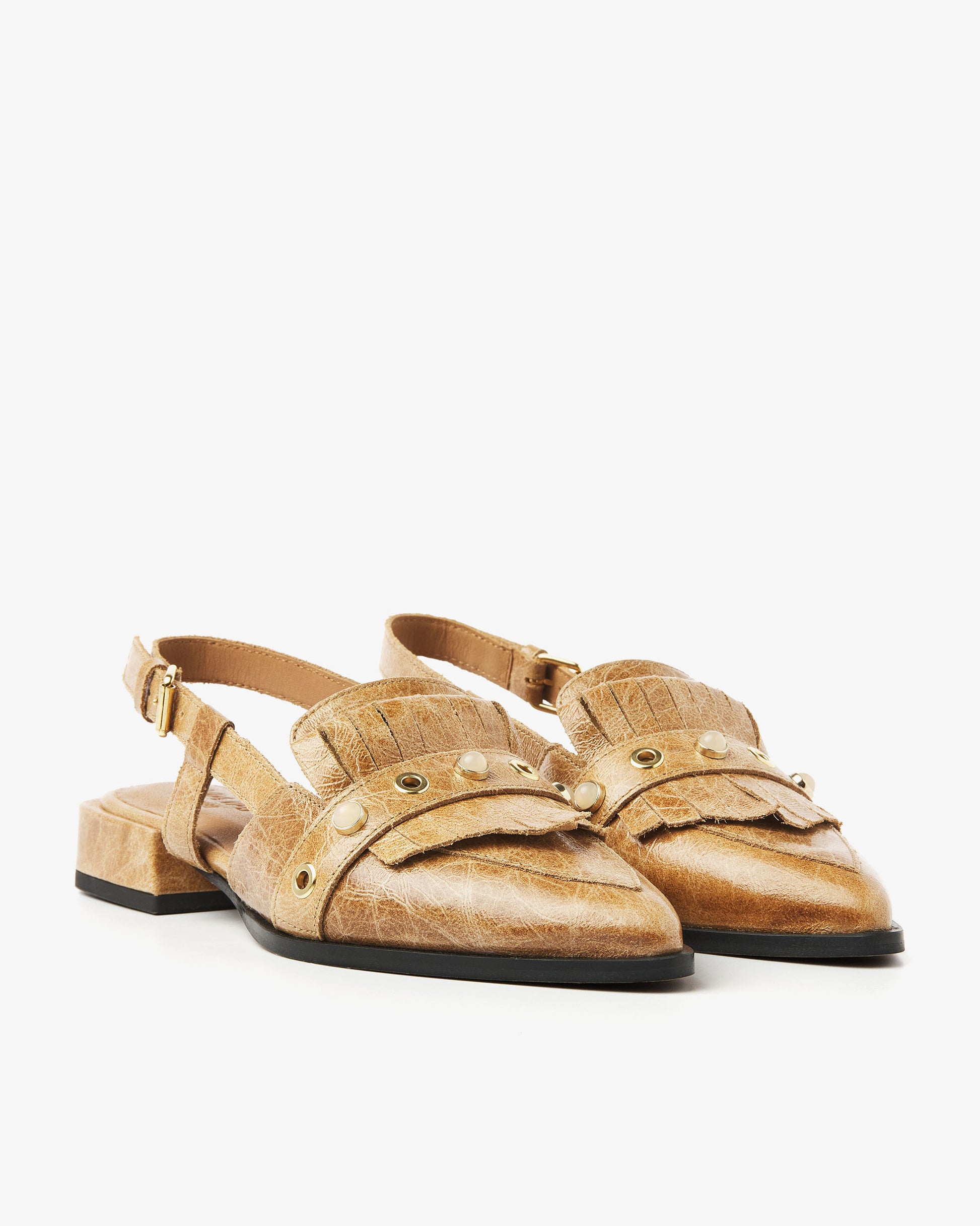 VIA VAI cognac slingbacks Jazz Tammi
