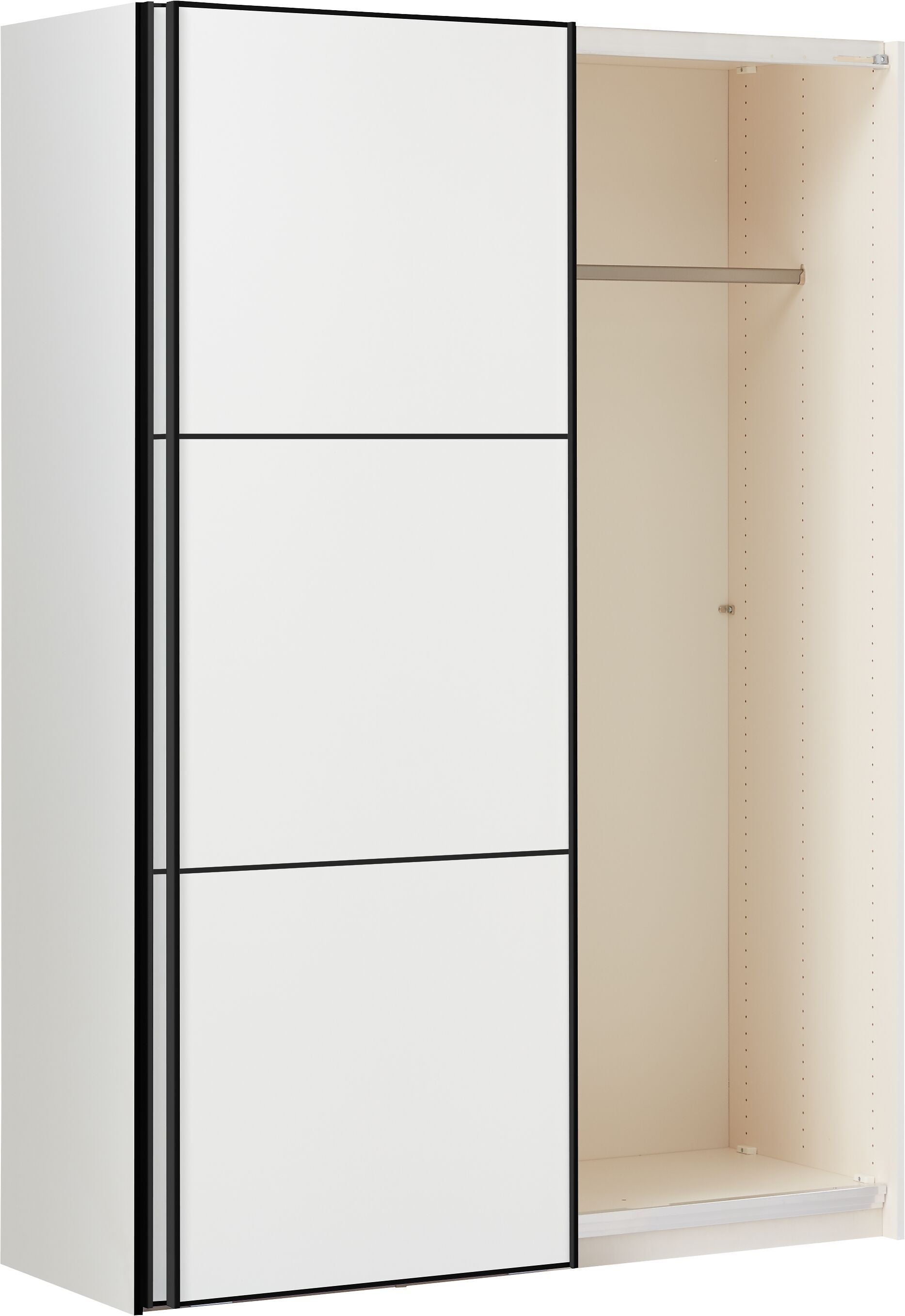 MODUL Schwebetürenschrank - Weiss / B: 152.0 cm x T: 65.0 cm x H: 220.0 cm