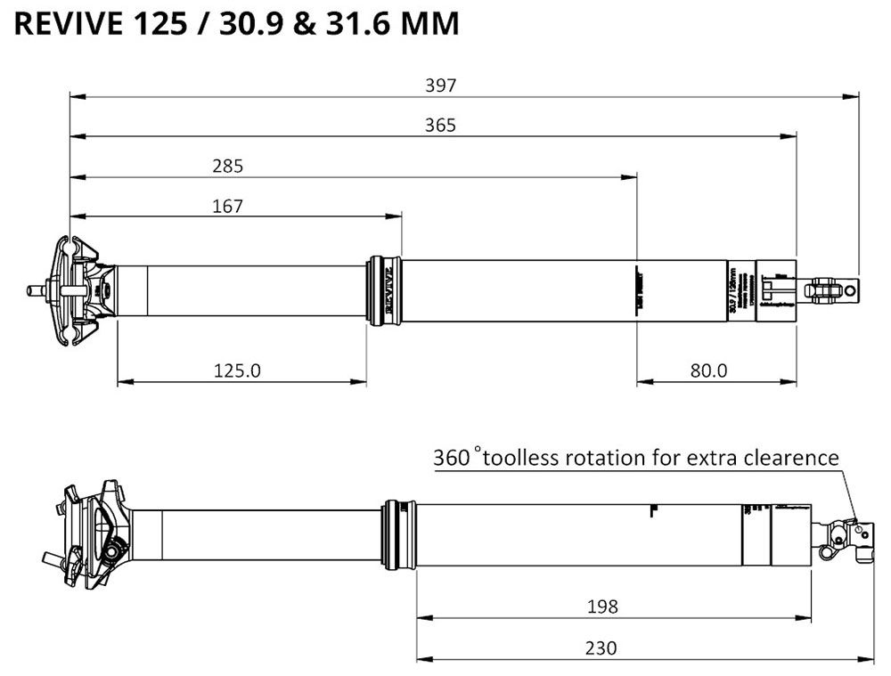 BikeYoke Revive 2.0 31,6 Vario-Sattelstütze kaufen | Bike-Discount