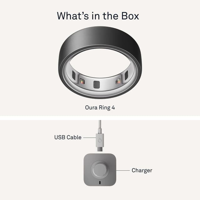 Oura Ring 4 Smart Ring størrelse 9 (stealth)