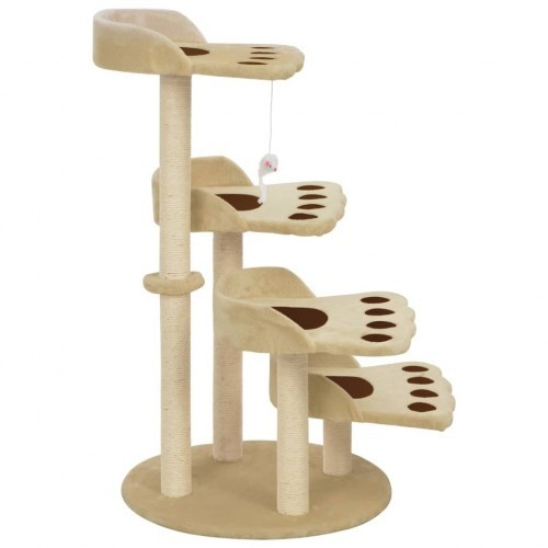 Poste arranhador bege para gatos