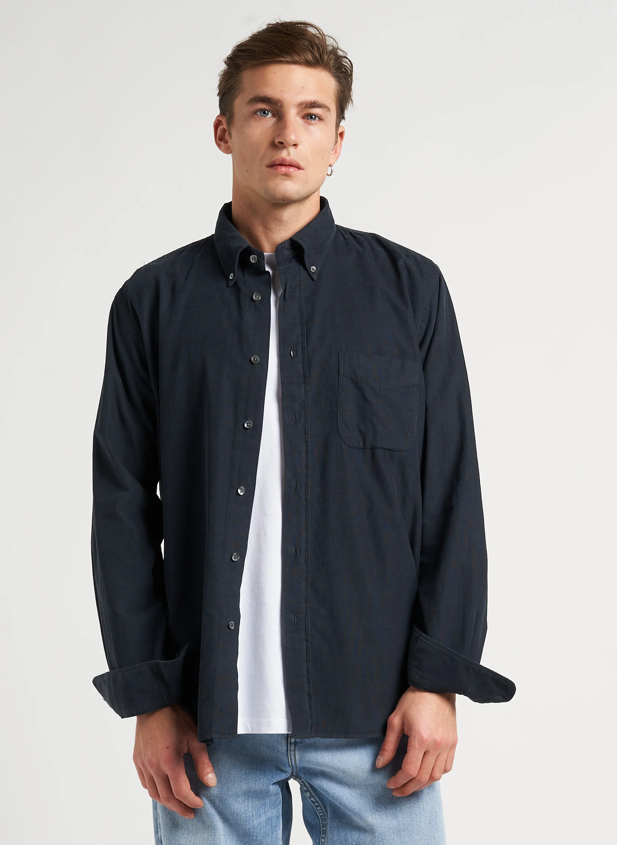 PITT PAT - Chemise col classique en coton| Marron
