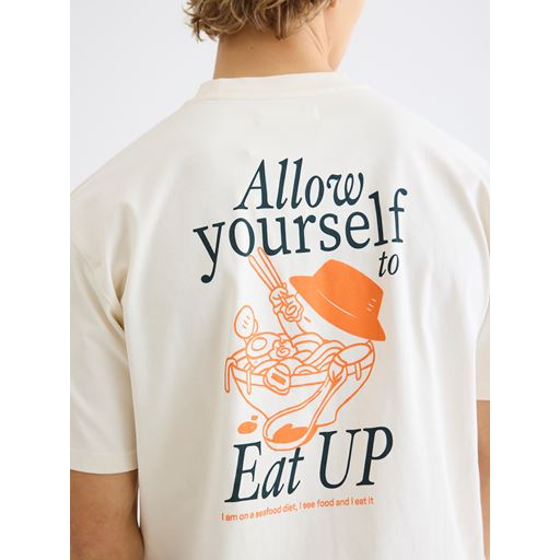 Woodbird Baine Eat T-shirt, Off White, XL
