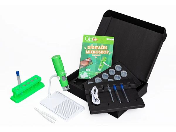 Franzis Experimentierkasten GEOLINO Digitales Mikroskop, De Einstieg in die Welt des Mikrokosmos für Kinder ab 8 Jahren