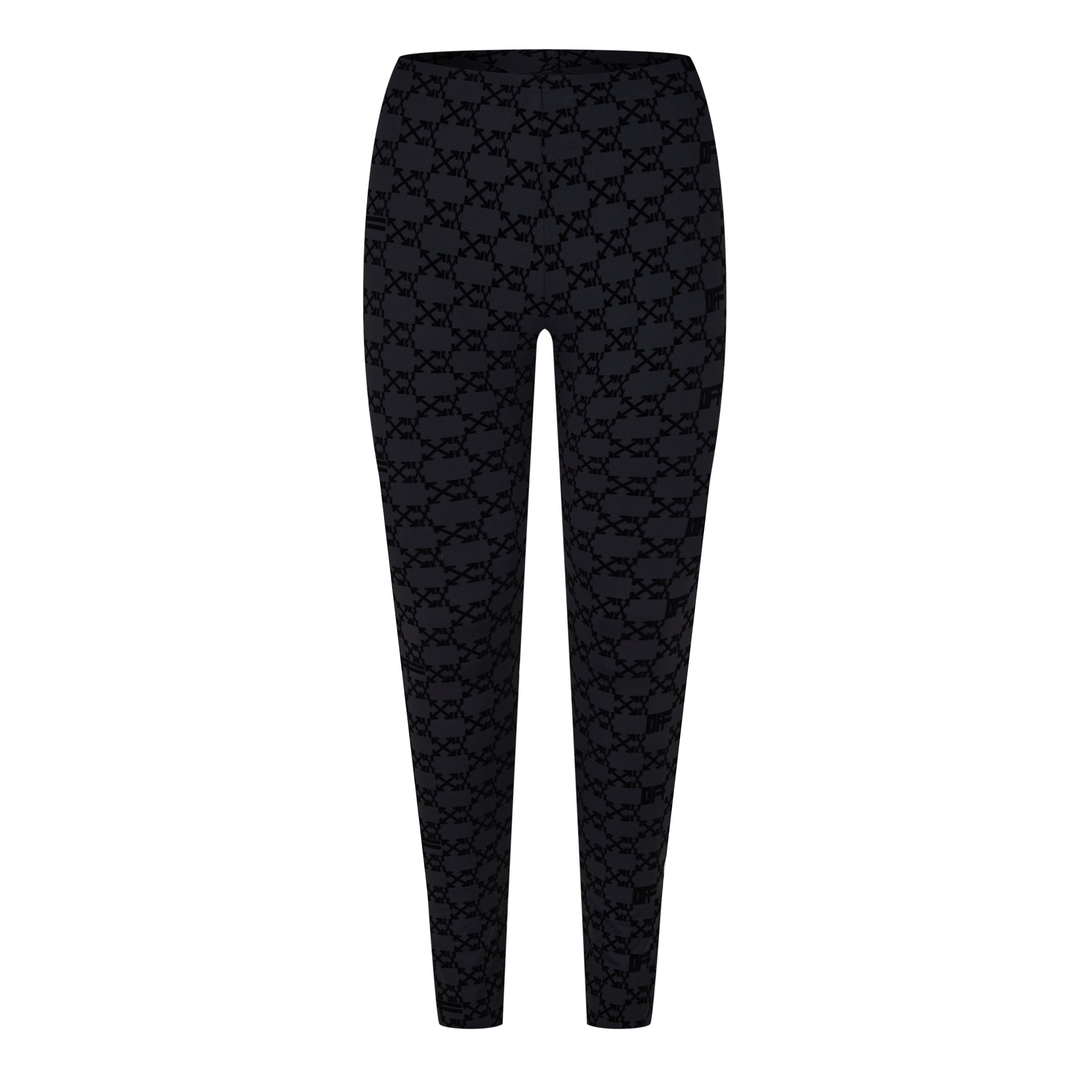 Off White Flock Mono Leggn Ld99