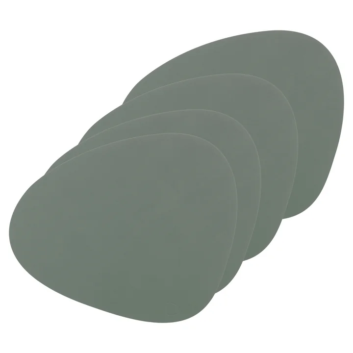 Lind DNA - Tischset Curve L, Nupo pastellgrün (4er-Set)