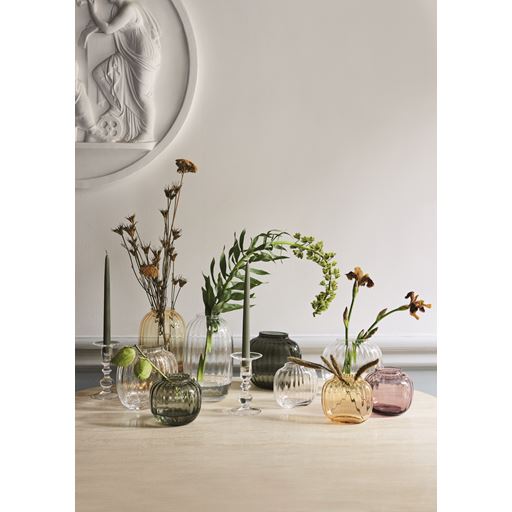 Holmegaard Primula oval Vase, Blomme, Ø12,5 cm