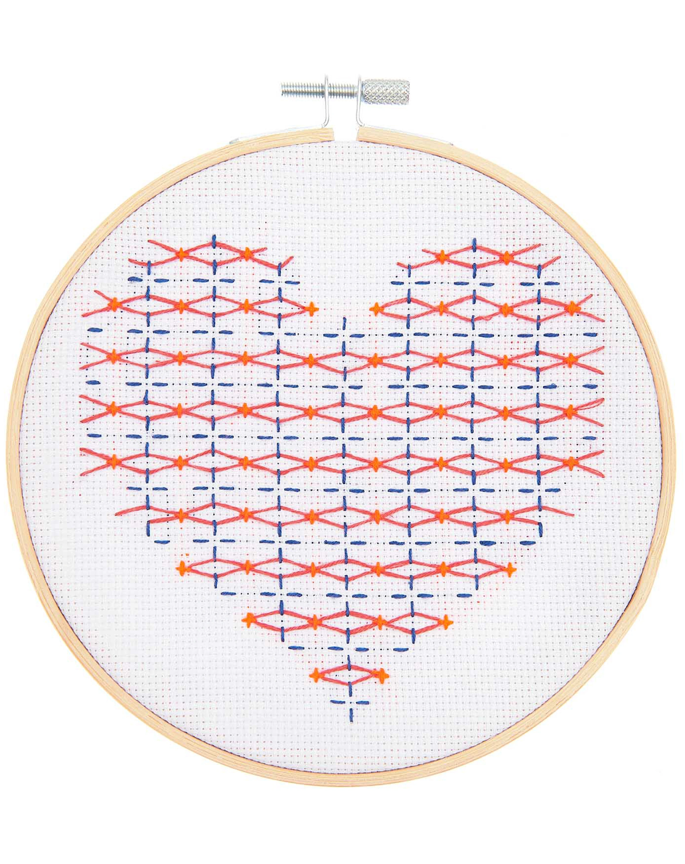 Stickset SASHIKO HERZ (Ø 15cm)