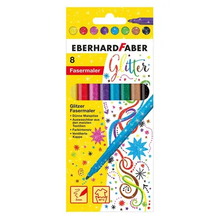 Eberhard Faber Glittermarker im Kartonetui, 8er