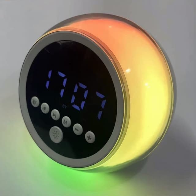 Vækkeur Bluetooth-højttaler Dæmpbar FM-radio timerfunktion