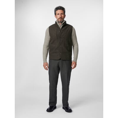 Herren-Flanellweste, Braun