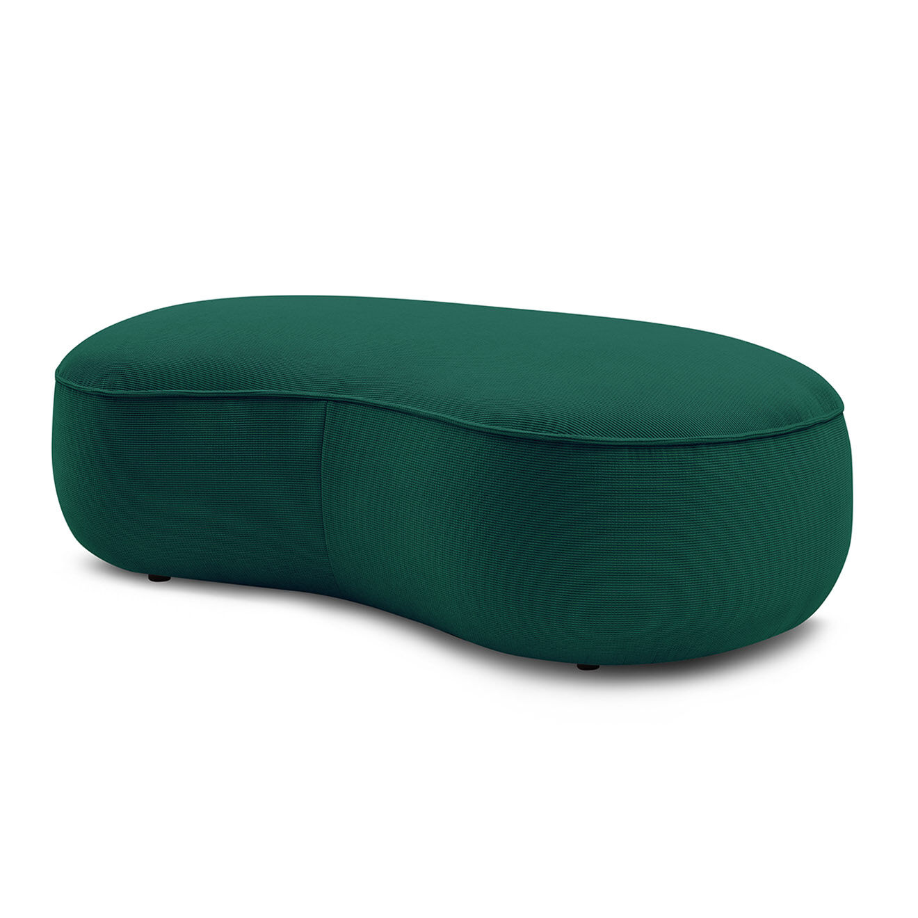 Bobochic Pouf Saint-Germain tissu texturé vert - 147x90x47 cm