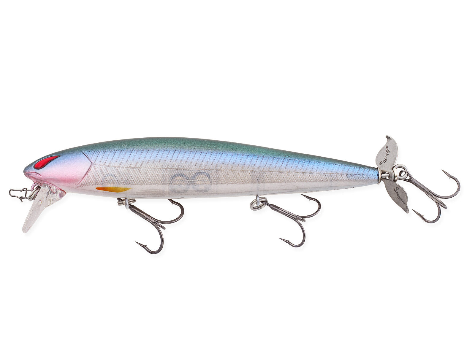 Laydown Minnow WAKE Prop Plus (301) Crystal Aurora Ghost(Nories)