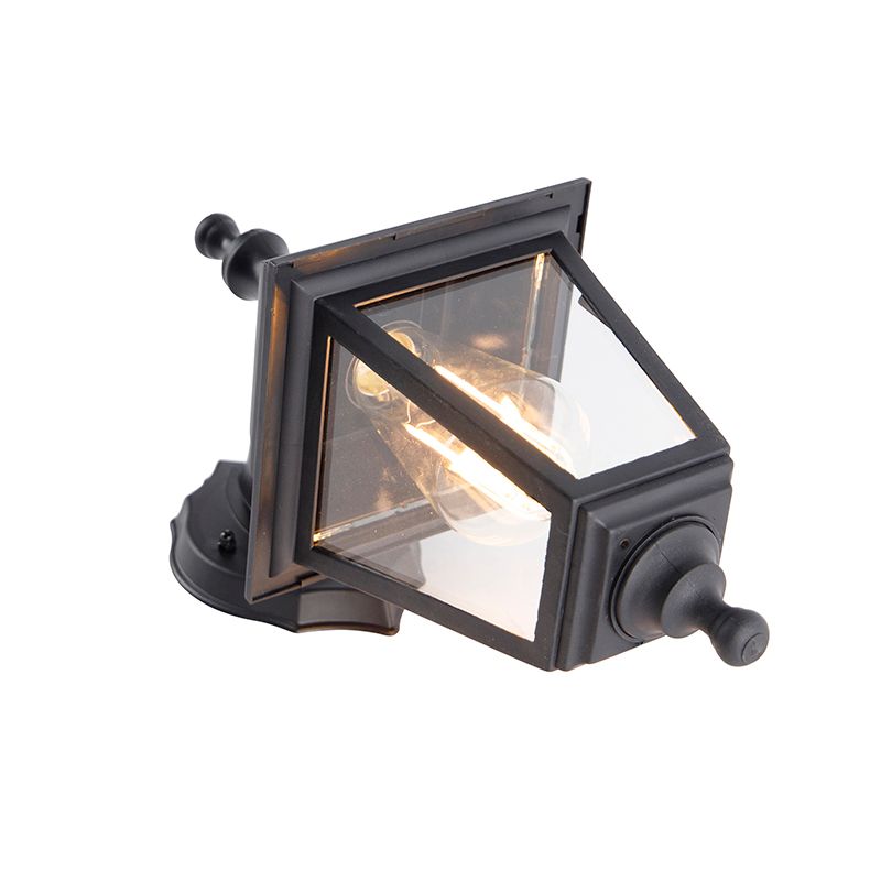 Klassieke buiten wandlamp zwart IP44 - Capital