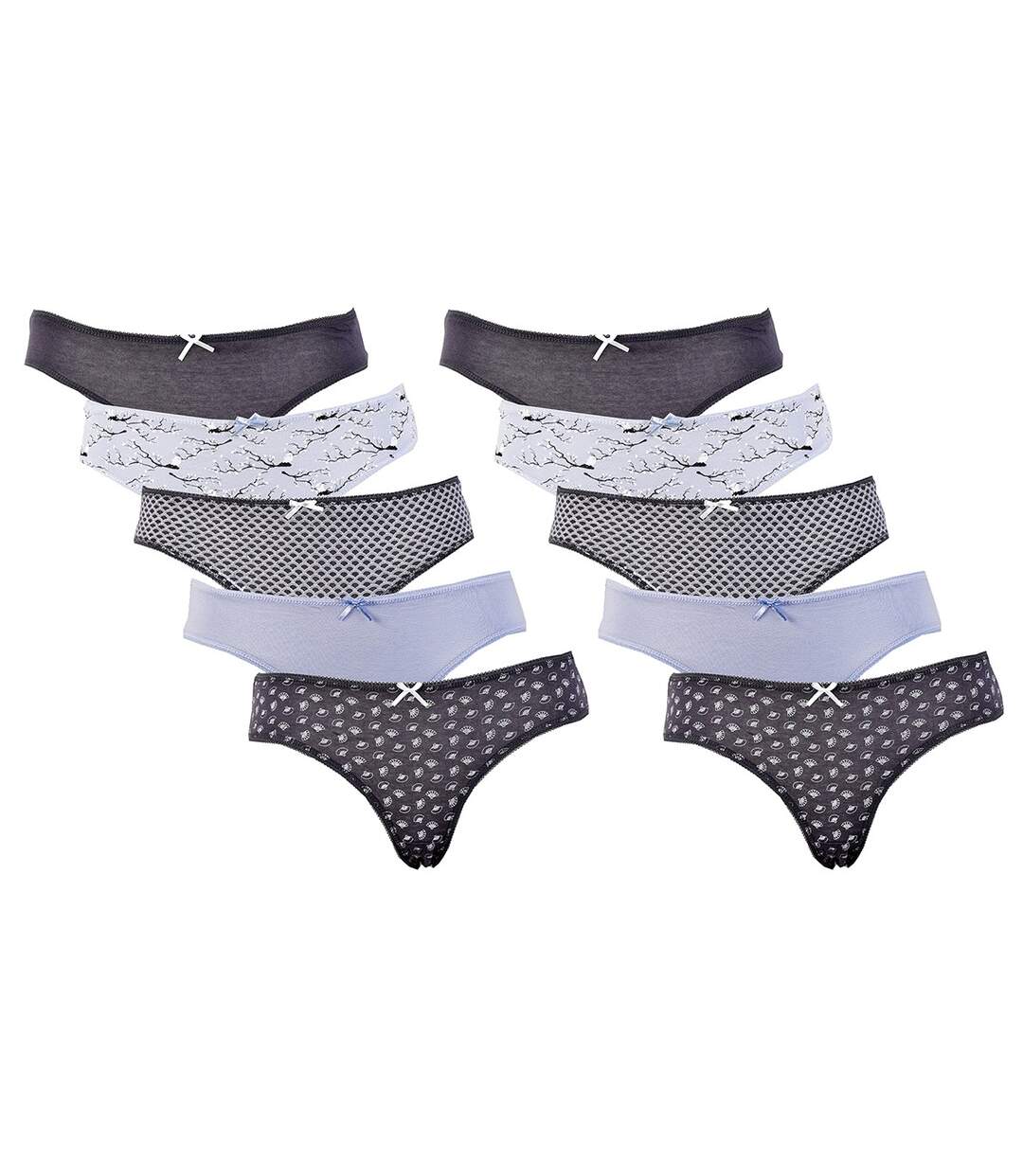 Culottes pour femme TWINDAY Confort et Qualité Pack de 10 Culottes 221502