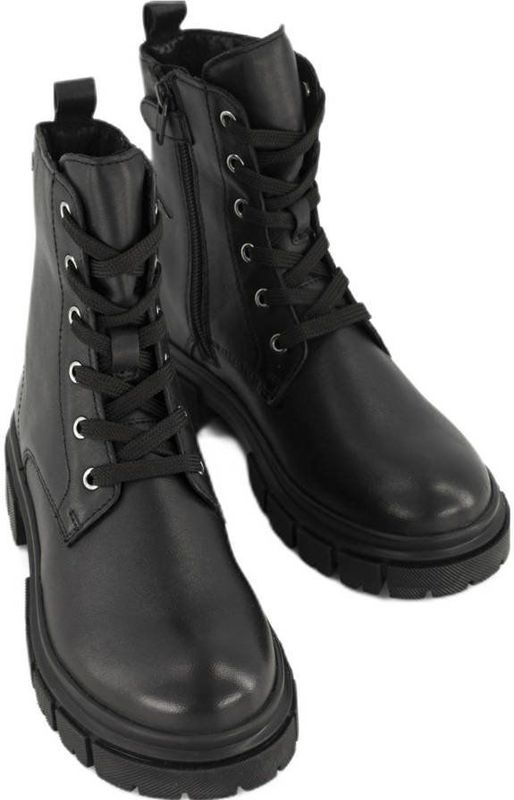 ESPRIT - Leren Veterboots - Zwart