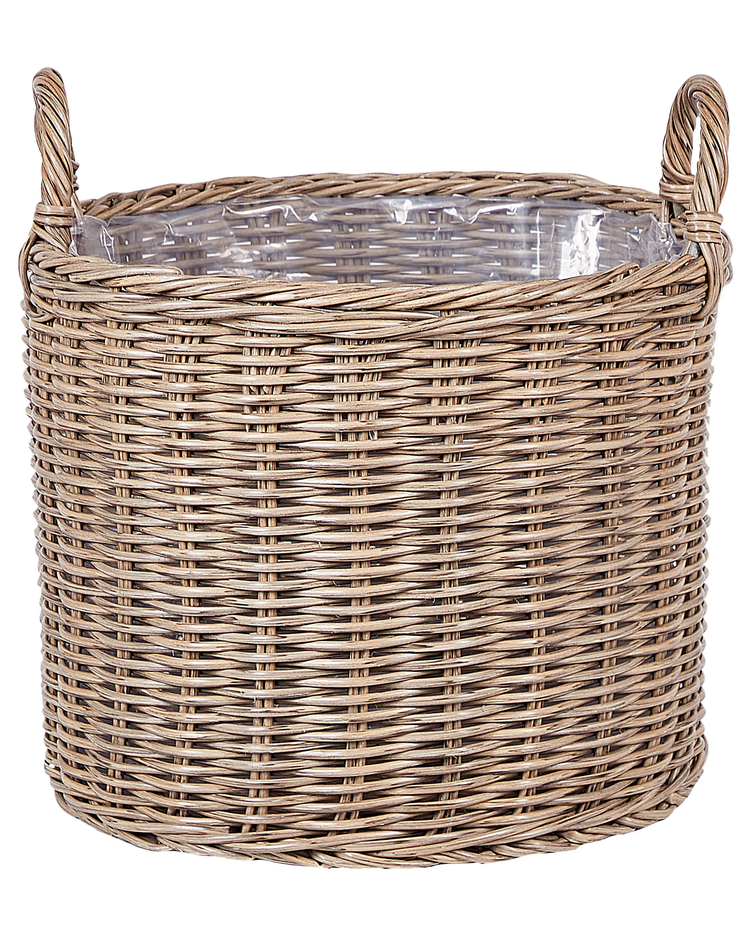 Set van 3 bloempotten PENDULA PE rotan 33/37/45 cm Natuurlijk