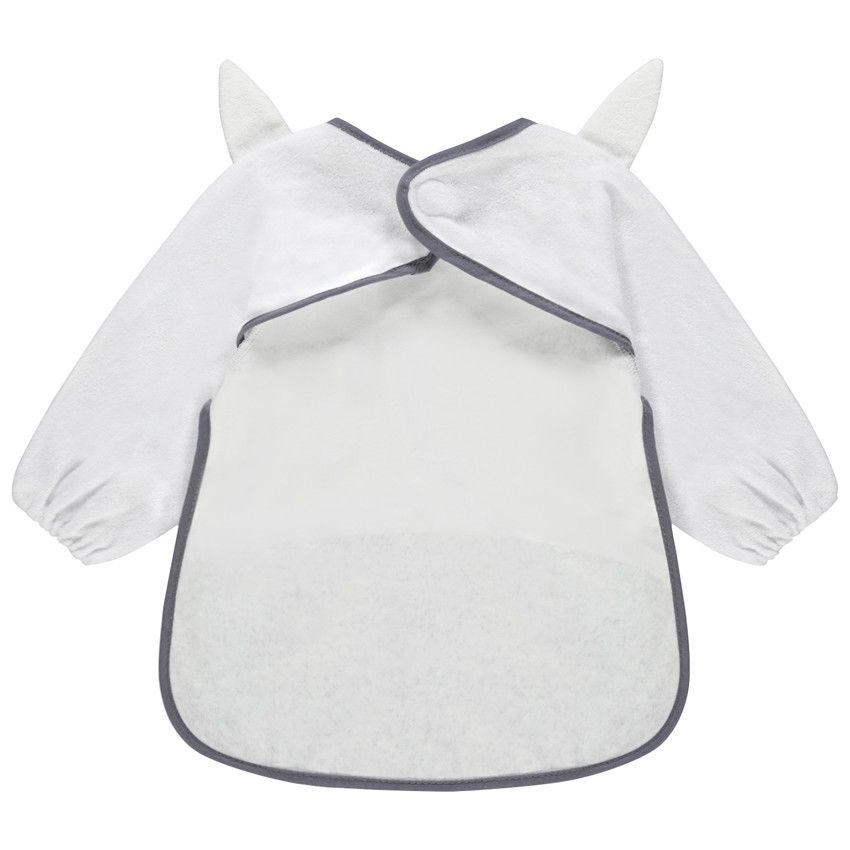Bavoir tablier zèbre - Gris