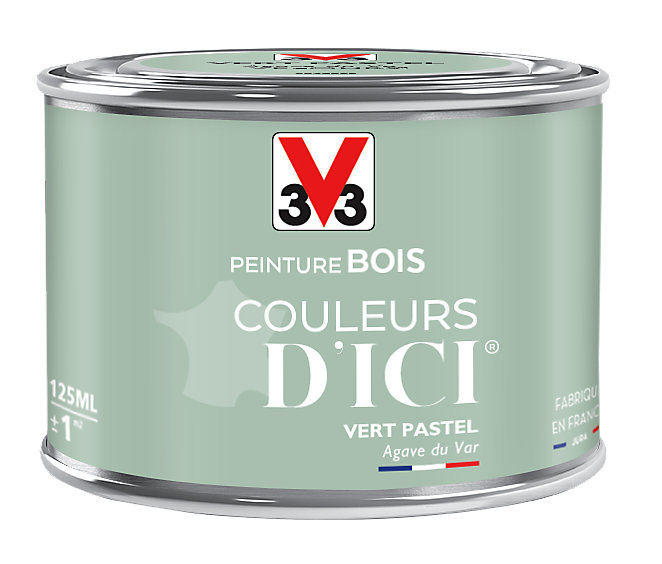 Peinture extérieure bois Couleurs d'ici vert pastel Velours V33 0,125L