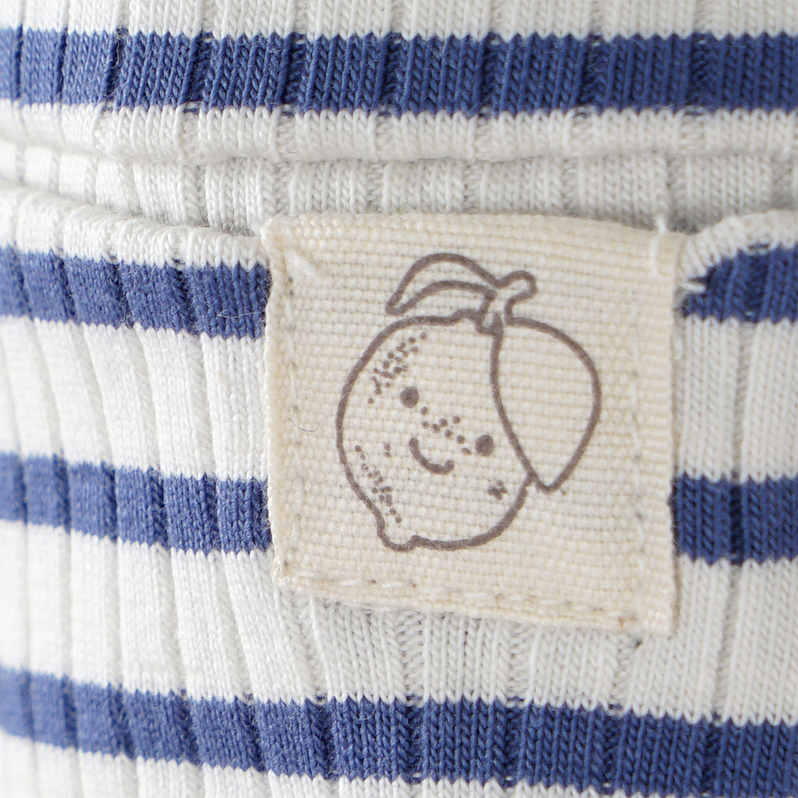 Topomini Pure Collection Newborn Leggings mit Rippstruktur weiss / dunkelblau