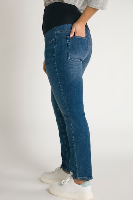 Bellieva-Jeans Sammy, extrabreiter Elastikbund, Stretch, Biobaumwolle