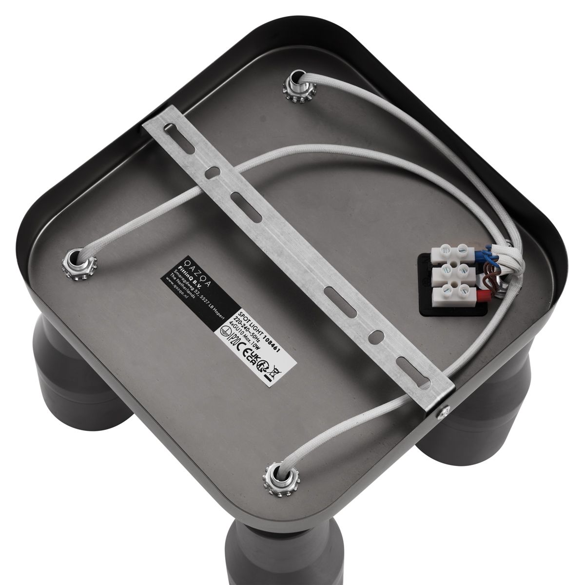 Plafondspot gunmetal GU10 50mm vierkant 4-lichts - Stanley