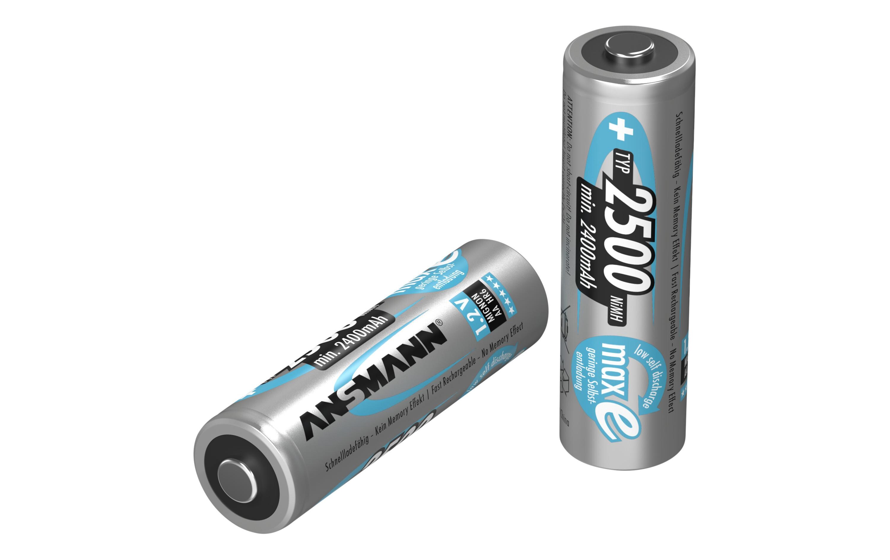 Akku Typ 2500 NiMH AA 2500 mAh, 2 StückAA-Akkus im 2er-Blister