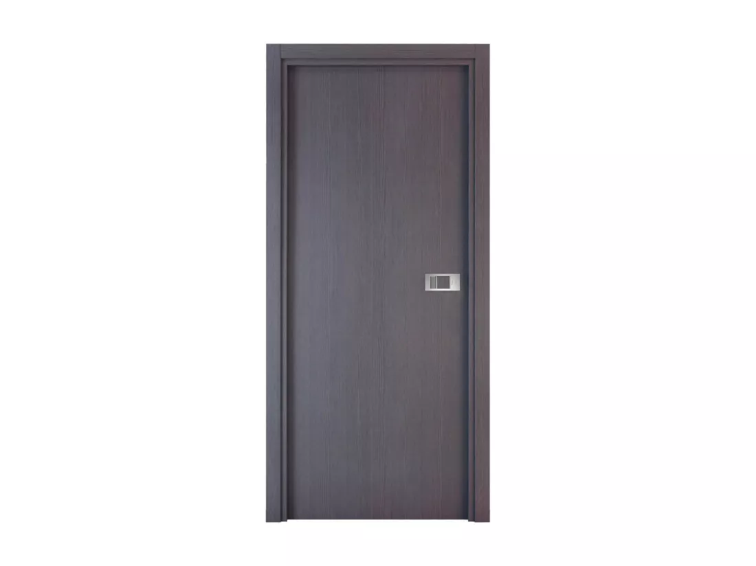 Bloc-porte Miro avec poignée Exclusive grise, H.204 x l.83 cm, aspect chêne cendré
