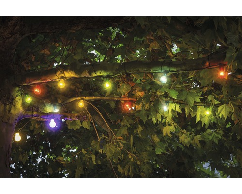 Konstsmide biertuin lichtsnoer, 20 LED-lampen, kleurrijk, warm wit
