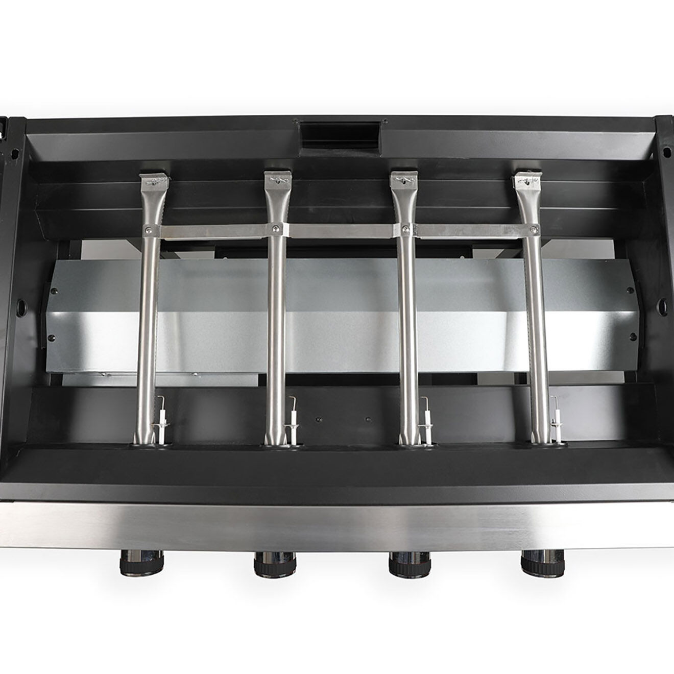 Livoo Plancha gaz 4 brûleurs sur desserte noir/gris - 106.5x66x40 cm