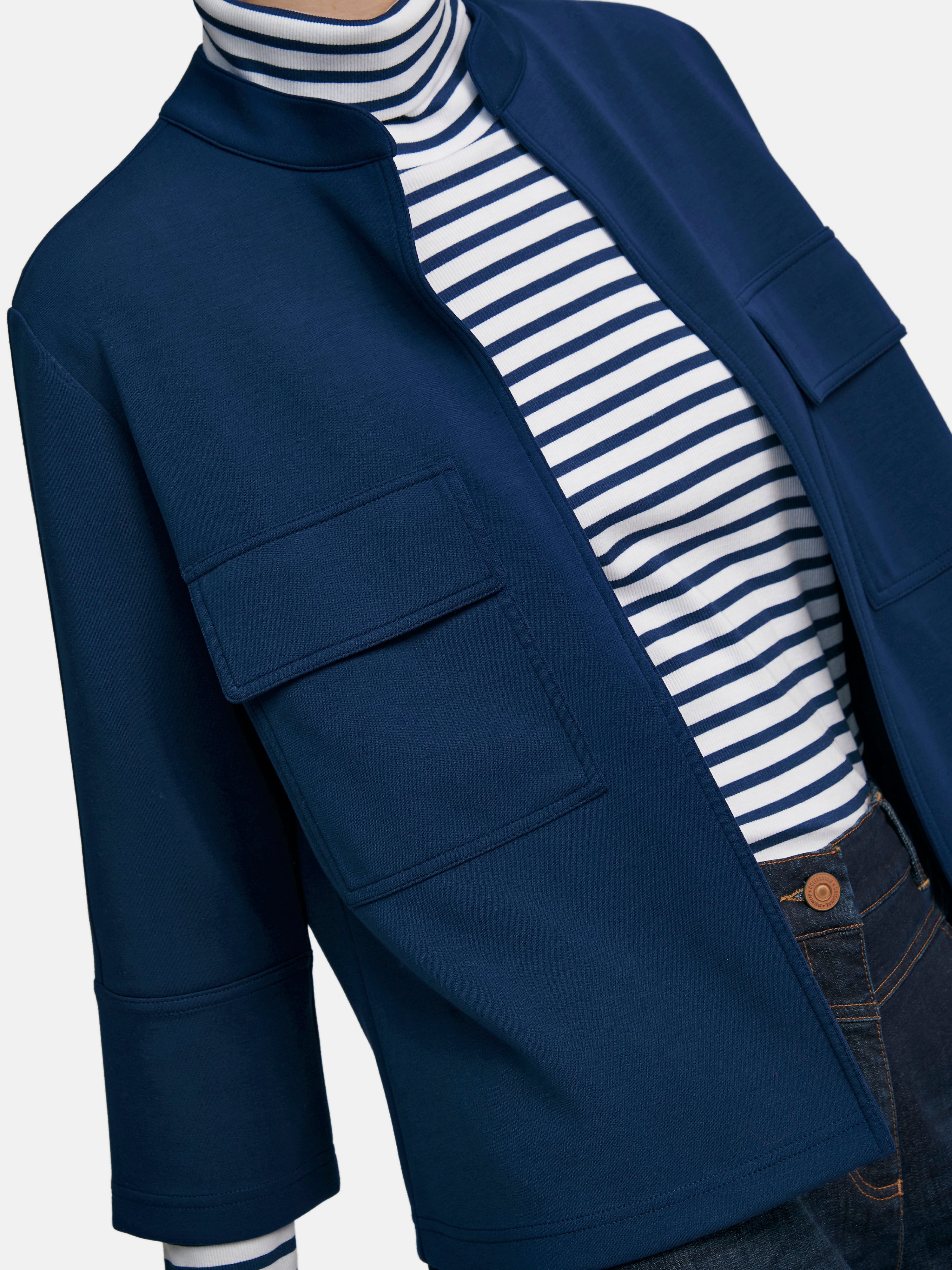 Jersey-Blazer mit 3/4-Arm