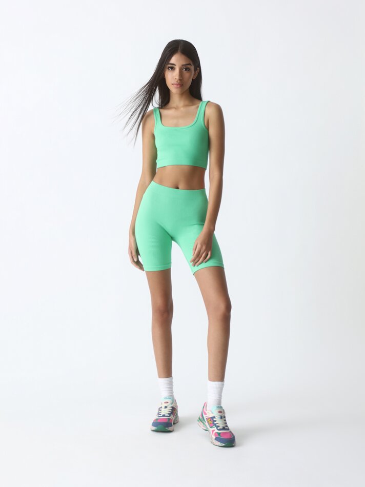 Top sem costura - Verde fluorescente