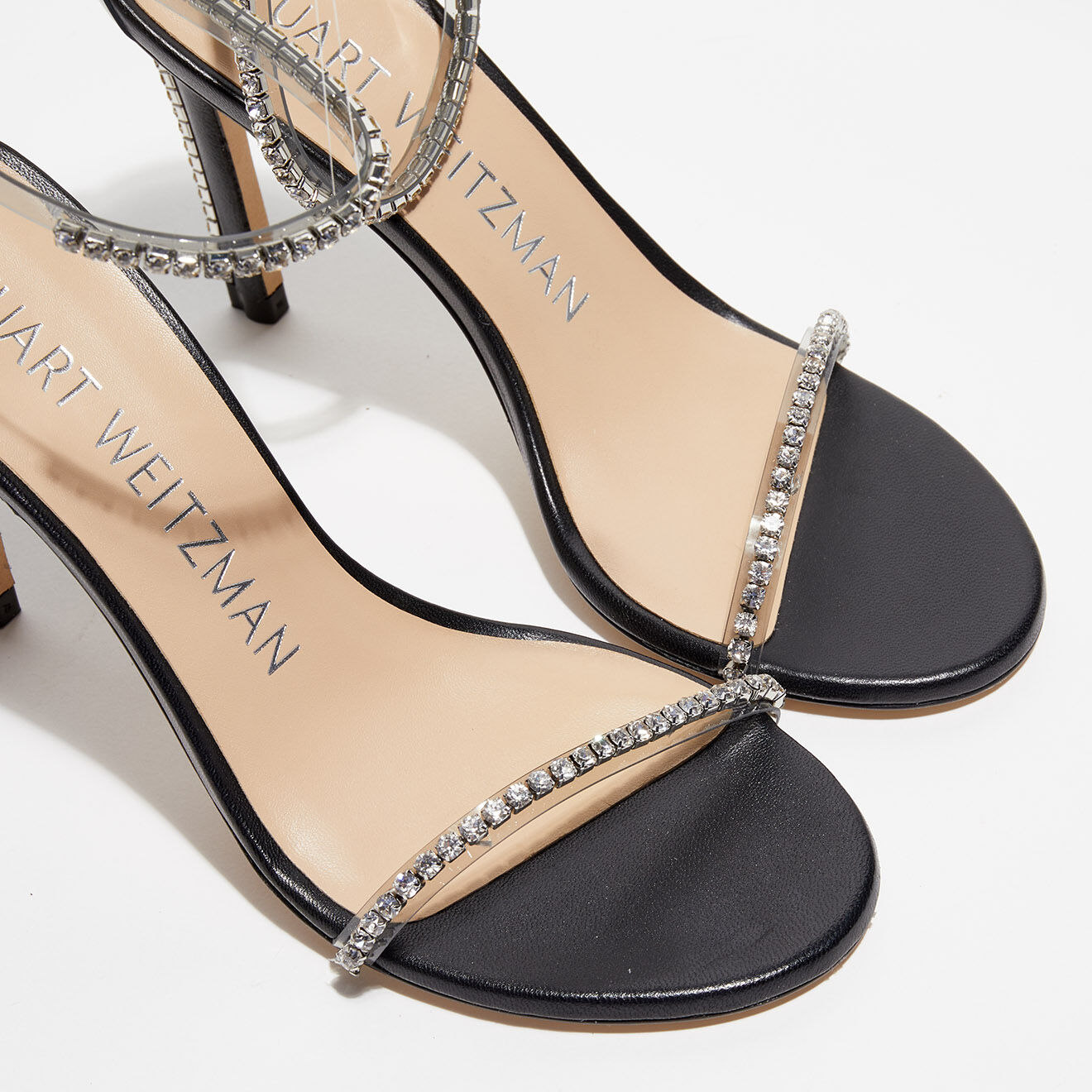 Stuart Weitzman Sandales Nudistglam 100 noires - Talon 10 cm