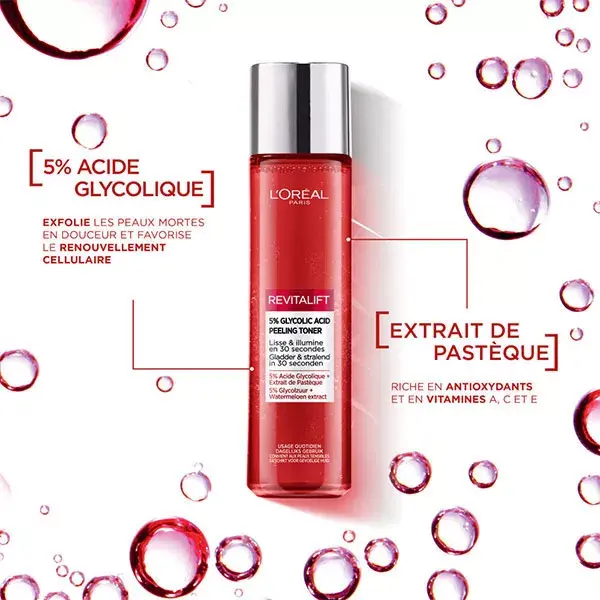 Tônico Peeling com Ácido Glicólico Revitalift 5% da L'Oréal Paris 180ml