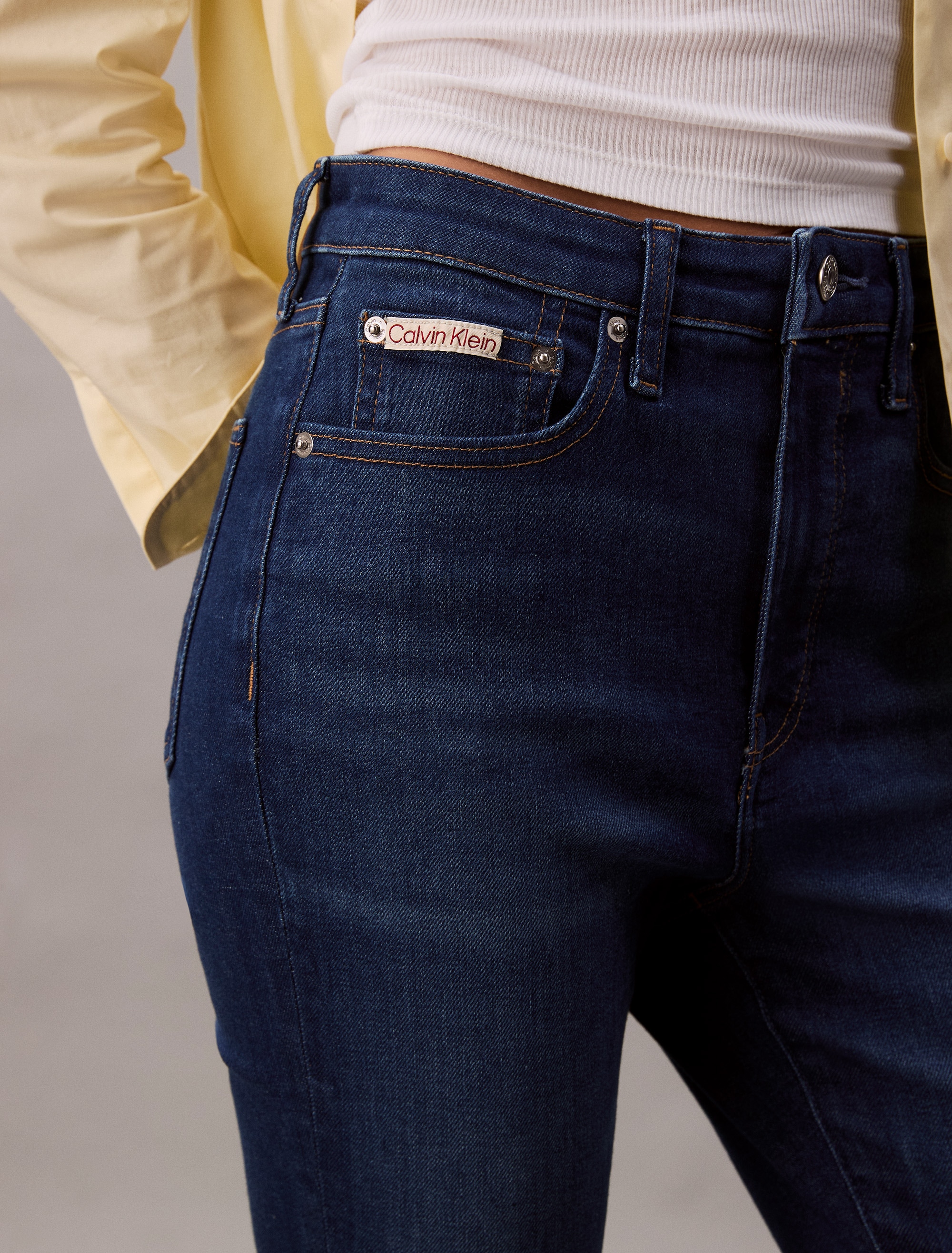 Calvin Klein Jeans Skinny-fit-Jeans »HGH RS SKNNY ANKL JN« Mit Gürtelschlaufen