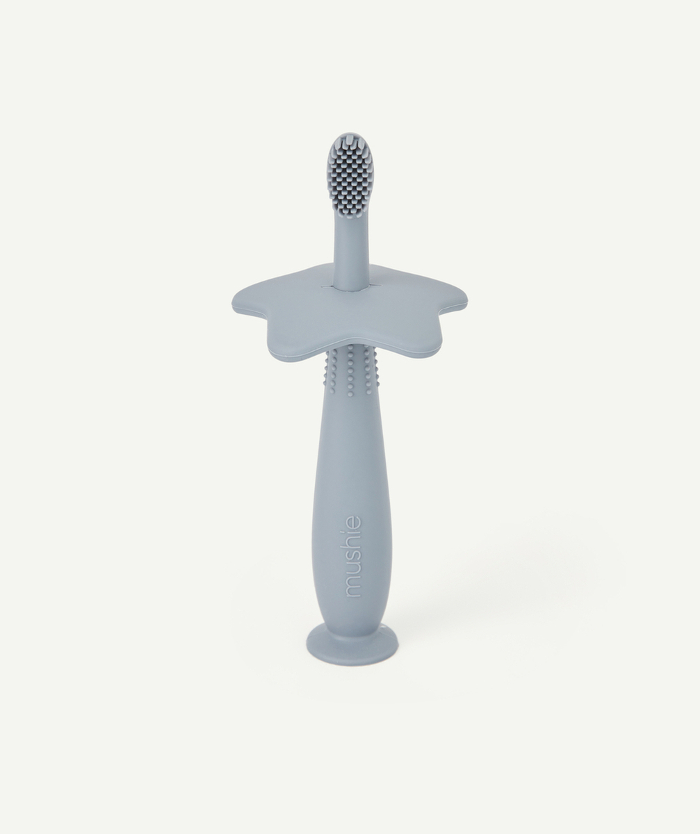 MUSHIEBROSSE À DENTS EN SILICONE ÉTOILE GRISE BÉBÉ
