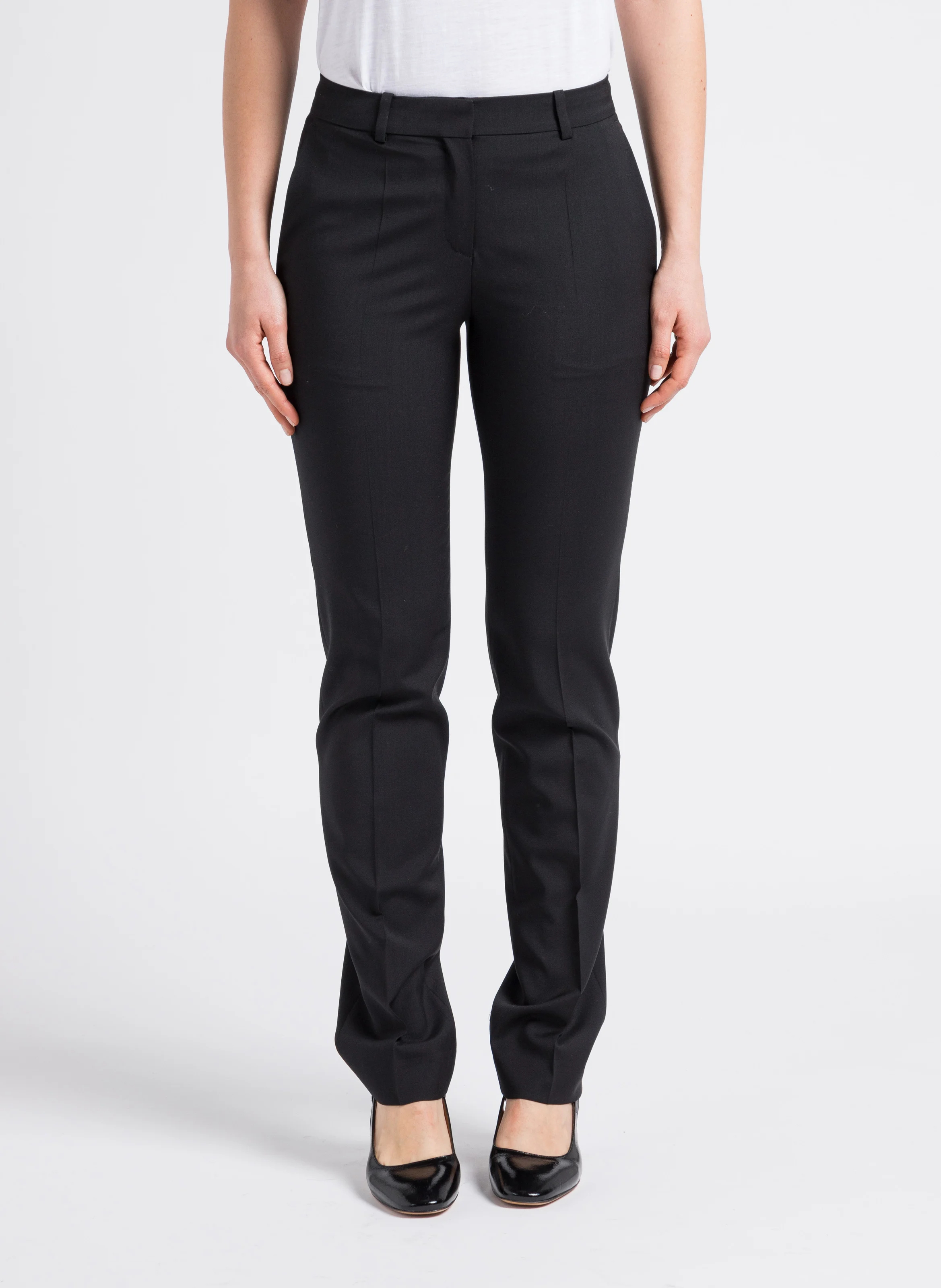 Pantalon droit en coton | Noir