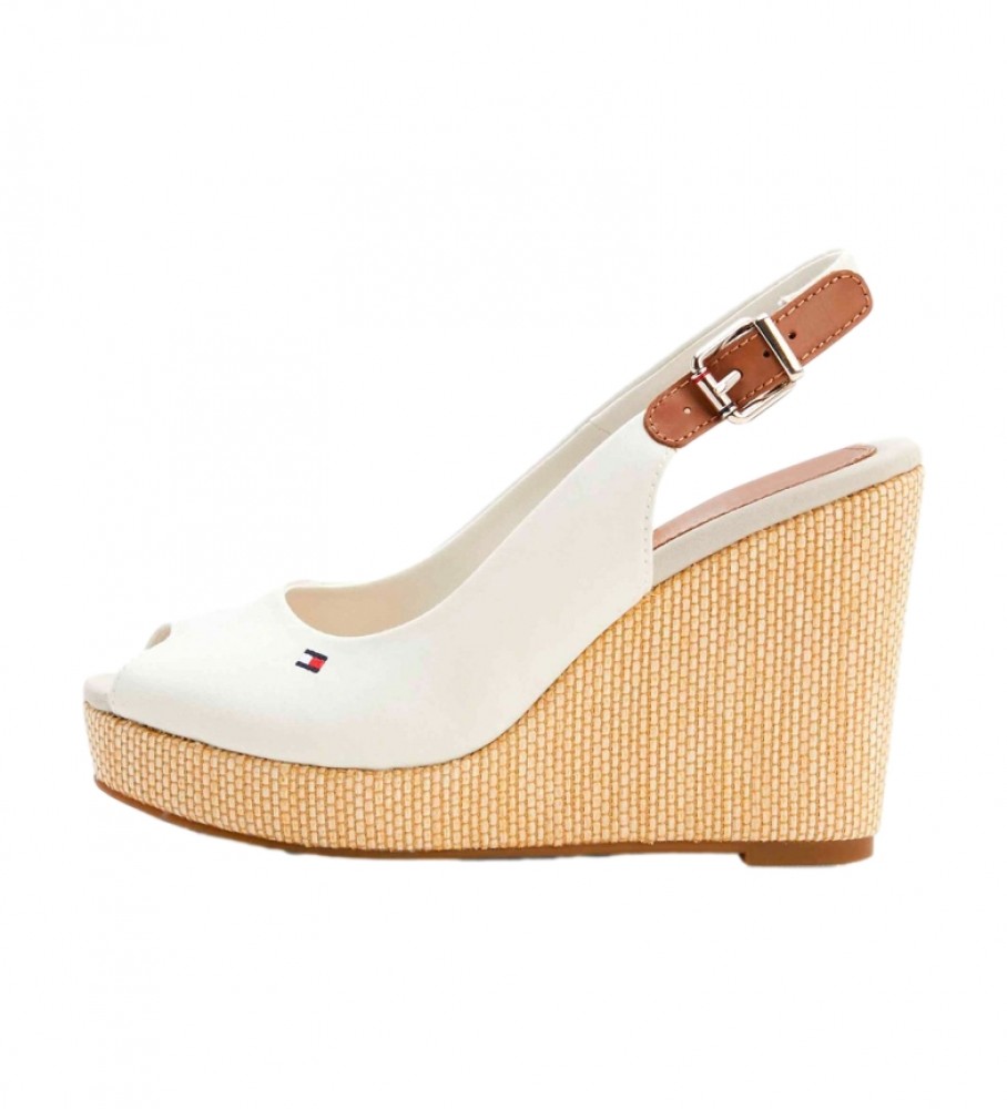 Sandálias Tommy Hilfiger Iconic Bege - Altura da plataforma: 10,5 cm -