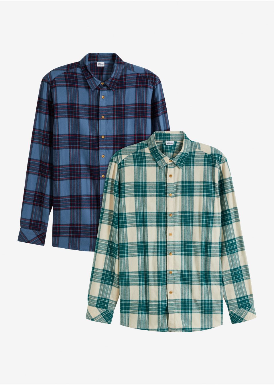 Lot de 2 chemises manches longues en flanelle
